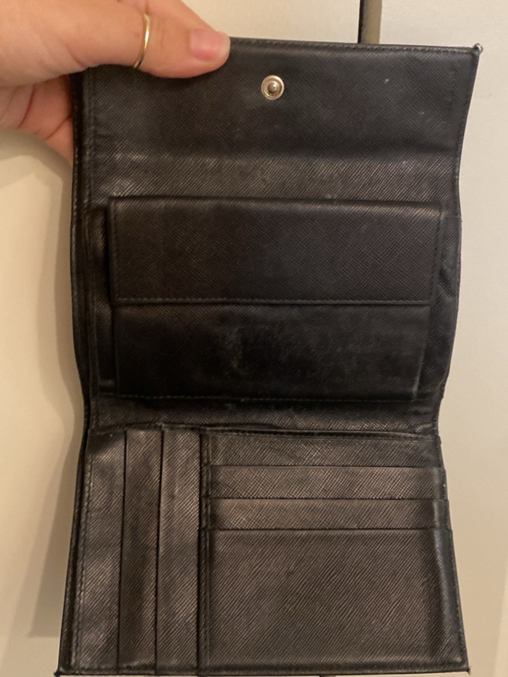 Prada Black Nylon Messenger Bag with Leather Trim - Picture 6 of 6